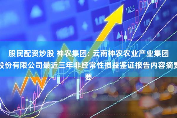 股民配资炒股 神农集团: 云南神农农业产业集团股份有限公司最近三年非经常性损益鉴证报告内容摘要